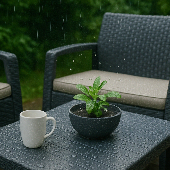 雨天でも安心！耐候性のあるレンタルガーデン家具でトラブル回避