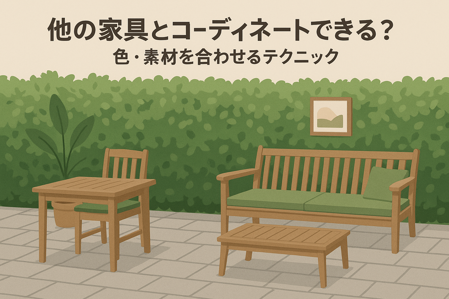 「他の家具とコーディネートできる？」色・素材を合わせるテクニック
